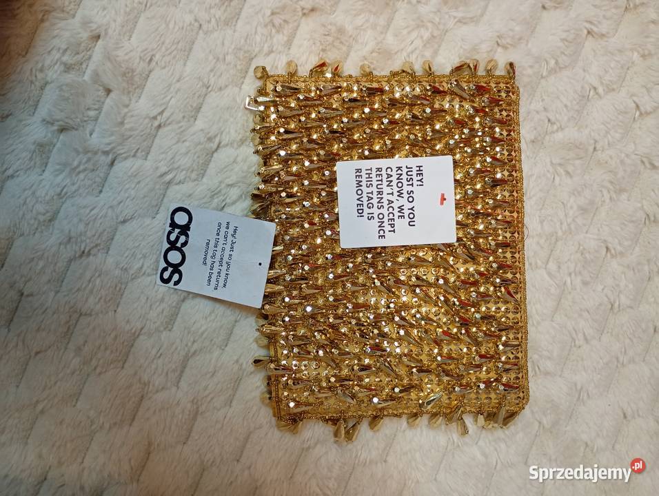 ASOS Złota bogato zdobiona frędzlami torebka Kraków