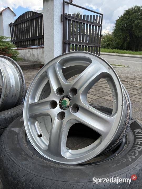 Felgi aluminiowe 15 skoda 5x100 Samochodowe Mikołów sprzedam