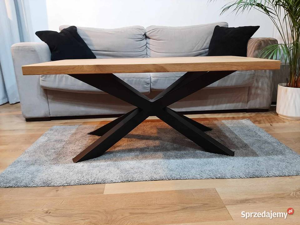 Dębowy stolik kawowy loft 60x110 nogi pająk sprzedam