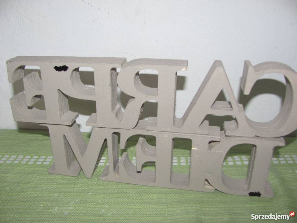 Carpe Diem napis litery 3D solidne 25 grubości Zamość
