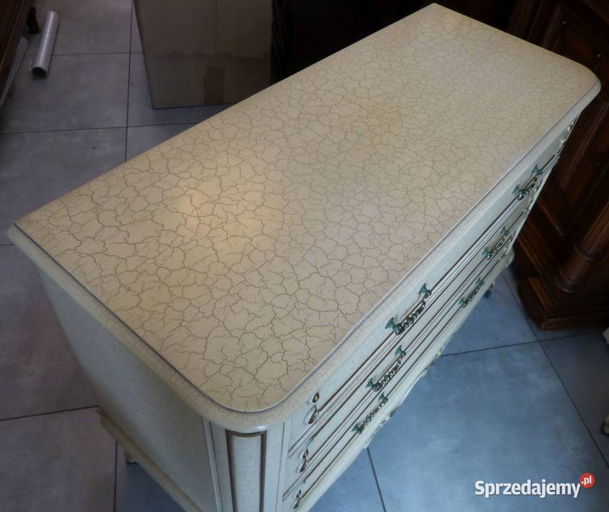 Komoda ludwikowska ecru kompletusklep Dąbrowa Meble