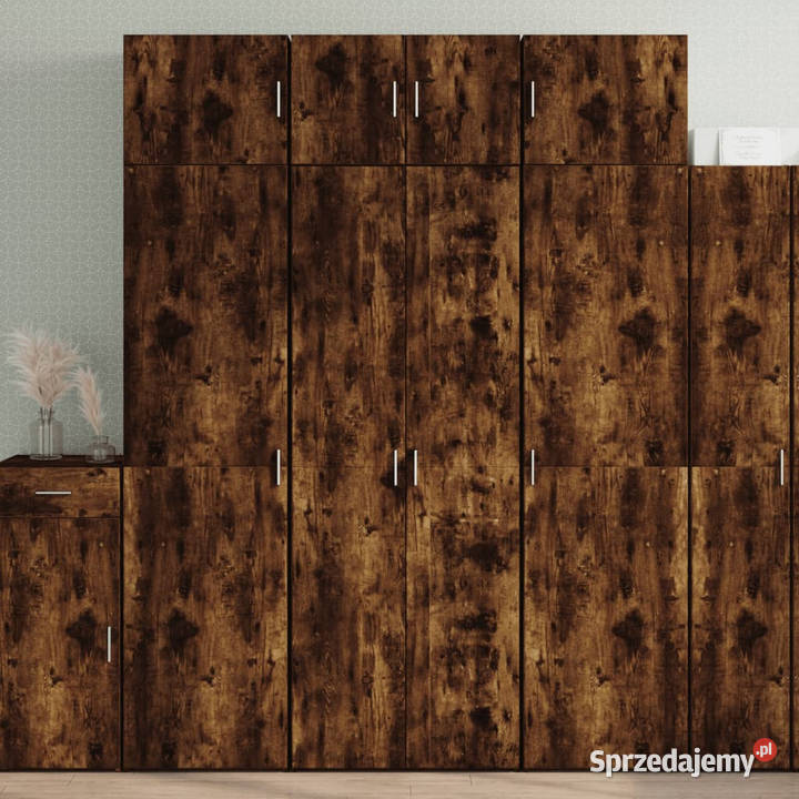 Wysoka szafka przydymiony dąb 70x425x185 Warszawa