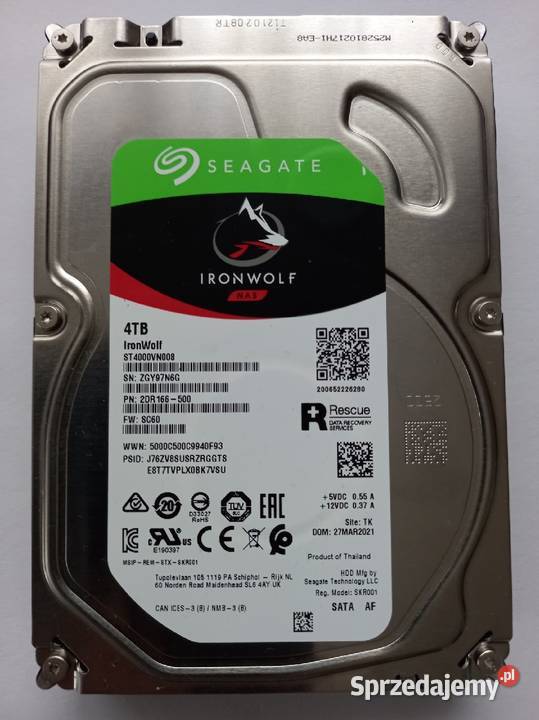 Dysk Seagate IronWolf 4TB NAS ST4000VN008 SATA Dyski Tomaszów Lubelski