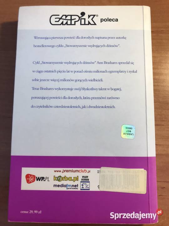 Książka Ann Brashares Ostatnie lato Leszno