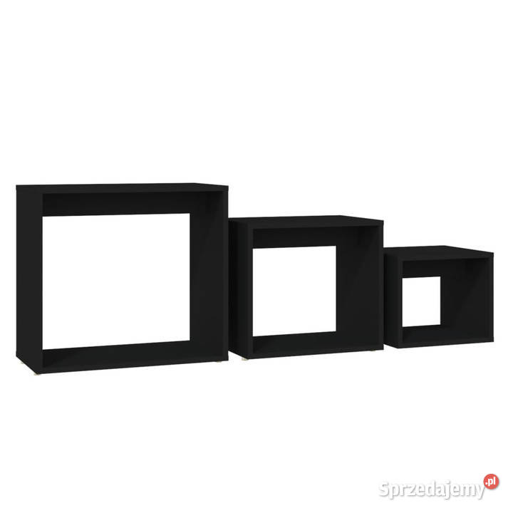 Stoliki wsuwane pod siebie 3 czarne WM808577 Warszawa