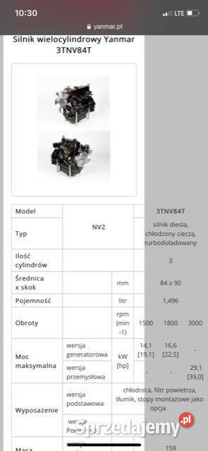 Yanmar 3TNV84T Blok Wał Głowica CZĘŚCI Jastrzębniki