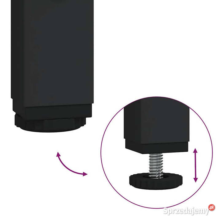 Szafka pod umywalkę czarna 80x30x60 WM842451 Warszawa