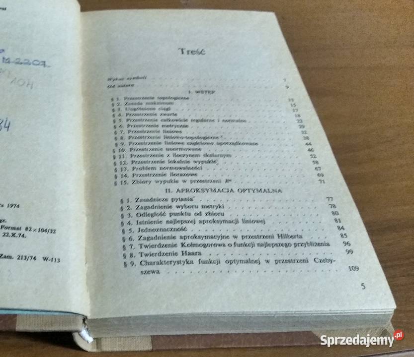 Podstawy teorii aproksymacji i s funkcje Antoni Gdańsk