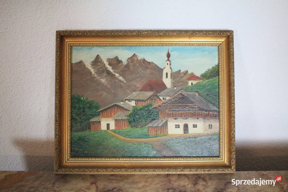 Obraz artystyczny farba olejna Góra