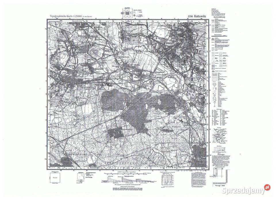 Mapki miast śląskich z 1883 roku Bytom sprzedam