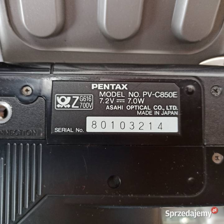 kamera PENTAX PVC850 z walizką Lędziny