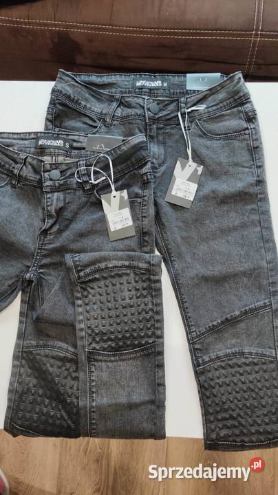 Śliczne spodnie cienkie jeansy rozmiar XS nowe czarny Warszawa