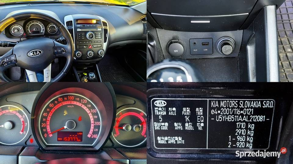 Kia Ceed 2011 Lift 14 benzyna 90 153 800 kurtyny powietrzne Cee'd Kraśnik