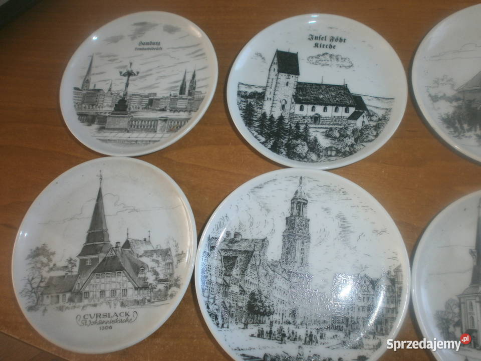 talerzyki miast Niemcy 8 sztuk Kolekcje Zielona Góra sprzedam