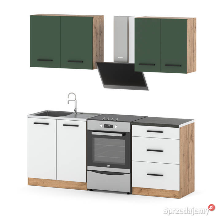 Meble kuchenne modułowe z blatem małe 2m wotan Elbląg