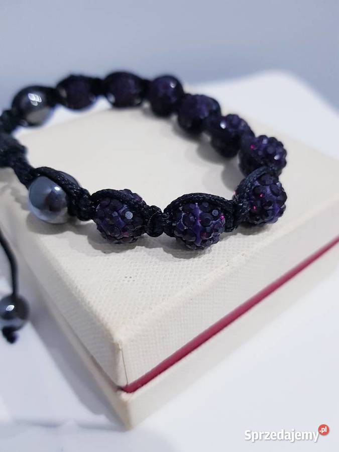 Damska bransoletka z kryształkami shamballa 2