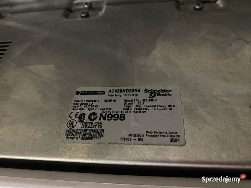 Falownik SCHNEIDER ALTIVAR 38 15KW ATV38HD23N4 Głowno