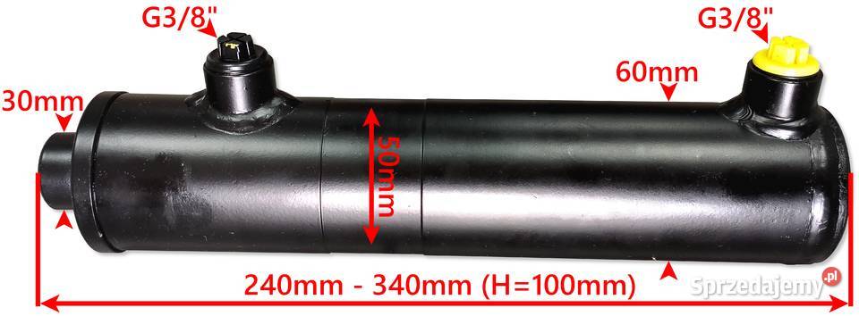 Siłownik Hydrauliczny SMTG 50x30 SKOK 100 2STR Solec Kujawski sprzedam