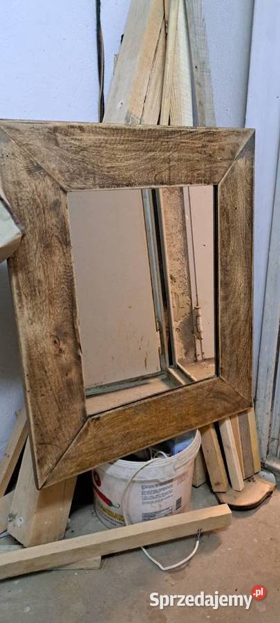 Lustro w starej drewnianej ramie Warszawa sprzedam