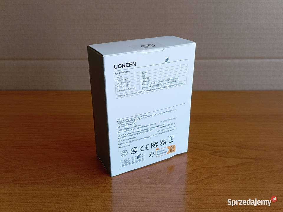 NOWY Mysz przewodowa USB UGREEN MU007