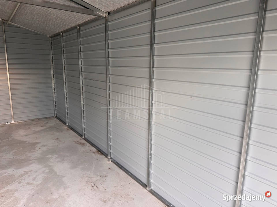 Garaż blaszany 5x6 m brama uchylna drzwi okno Kościerzyna