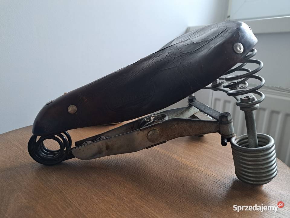 Stare skórzane siodełko rowerowe Primus