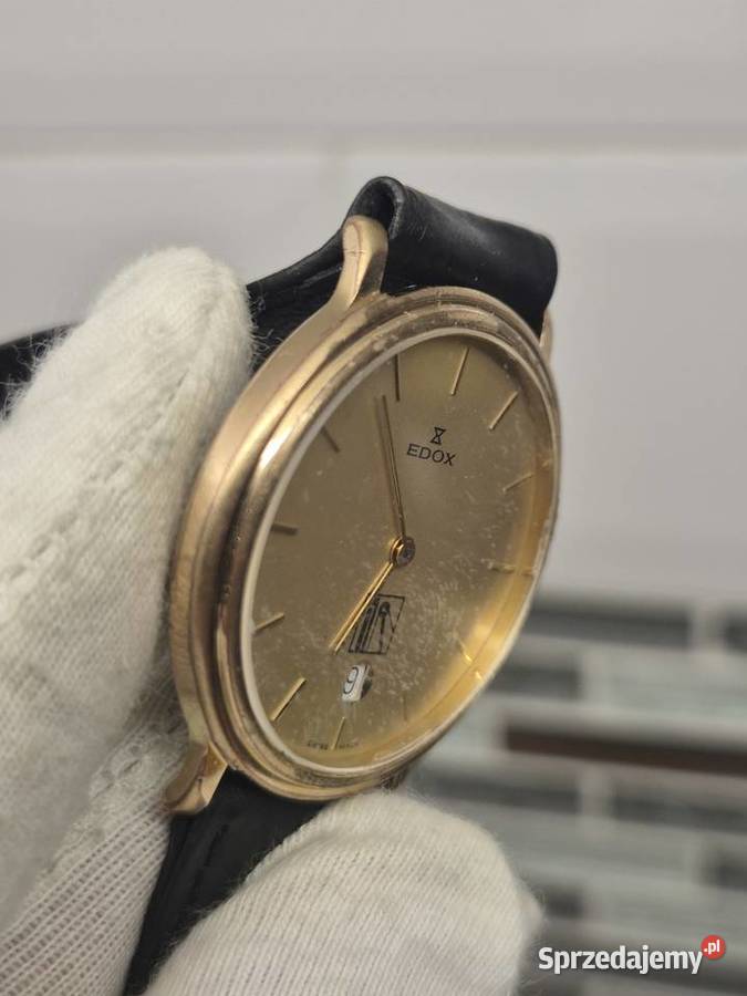 Męski zegarek szwajcarski Edox quartz śląskie