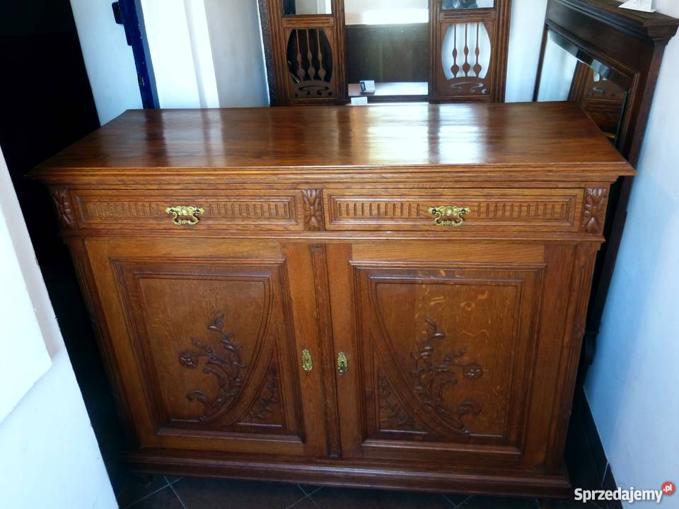Piękna dębowa komoda secesyjnasklep Dąbrowa Meble Dąbrowa Górnicza sprzedam