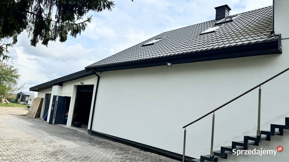Sprzedam dom 11377m2 z hala obecnie stolarnia Rok budowy 2020 Sitki