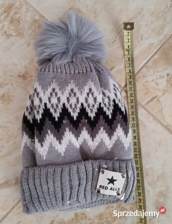 Zimowa ciepła czapka z szalikiem kominem Lędziny