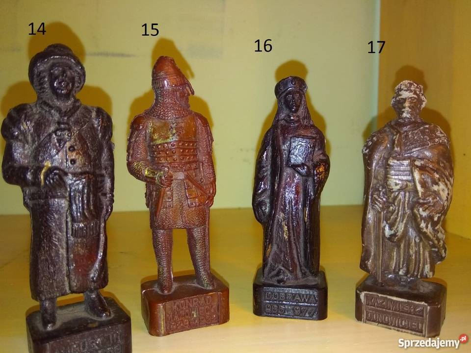 Poczet Królów Polskich figurki PRL retro 1976 Łańcut