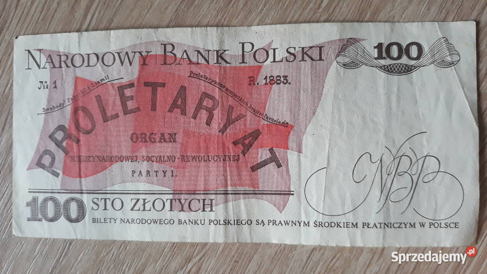 100 złotych 1VI1986 seria TB 2 wielkopolskie Konin