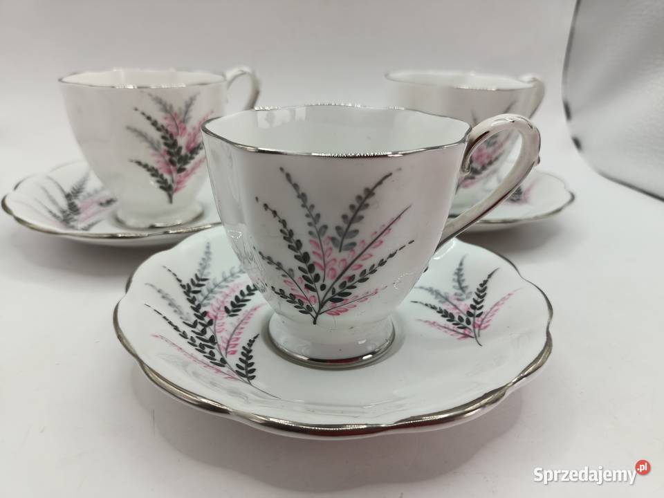 FILIŻANKA duo England porcelana biała Royal Zamość