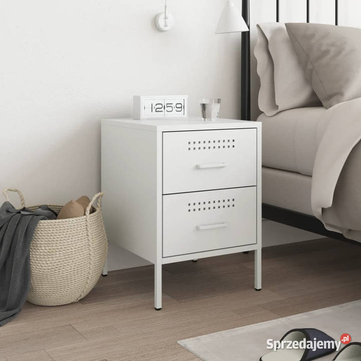 Szafka nocna biała 36x39x505 stal WM842932 Nocne Warszawa sprzedam