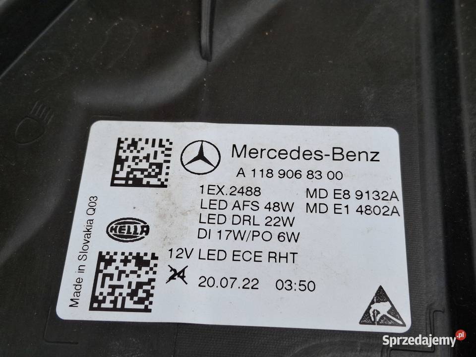 MERCEDES CLA W118 REFLEKTOR LEWY FULL LED LAMPA Bieleń