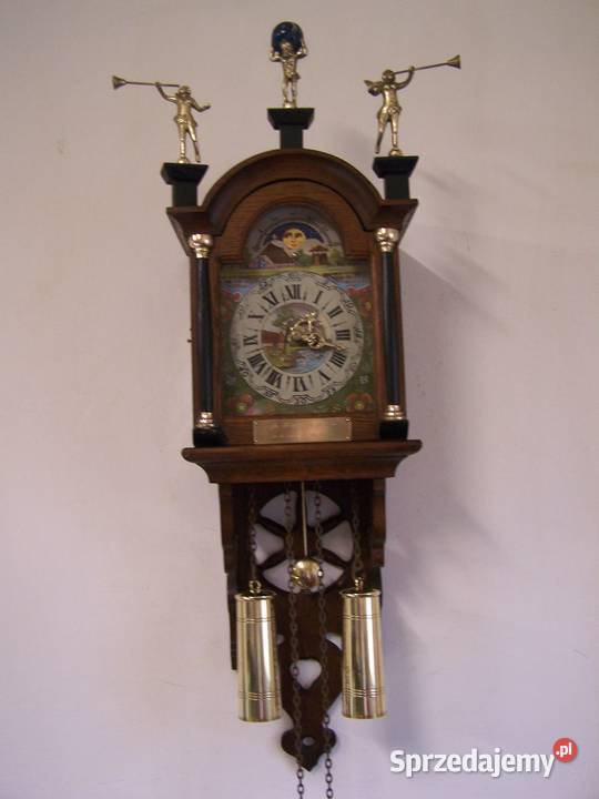 Zegar wiszący Hermle ręcznie malowany z wagami zachodniopomorskie Koszalin