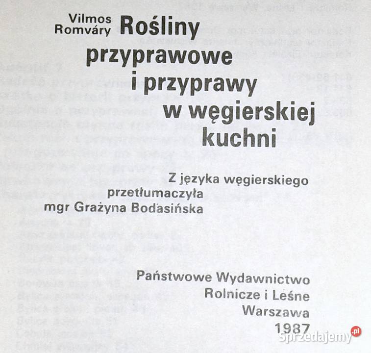 Rośliny przyprawowe i przyprawy w węgierskiej Pozostałe Chełm sprzedam