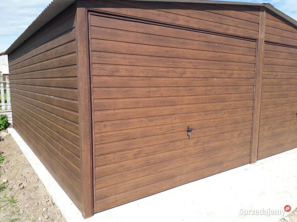 Garaż Blaszany Dwukolorowy 7x5 dwuspadowy Garaże Sprzedaż Kikół
