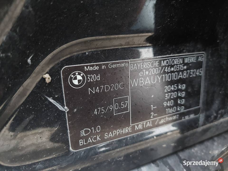 BMW E91 LCI Lift Klapa tył Tylna kod lakieru 475 Bydgoszcz