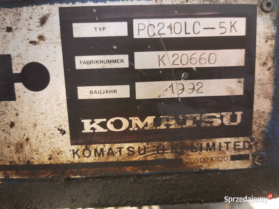 Koparka gąsienicowa komatsu pc 210 2 Cieszyn