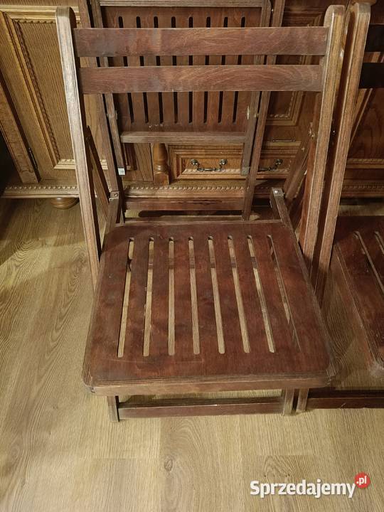 Krzesła drewniane składane kujawsko-pomorskie Lipno