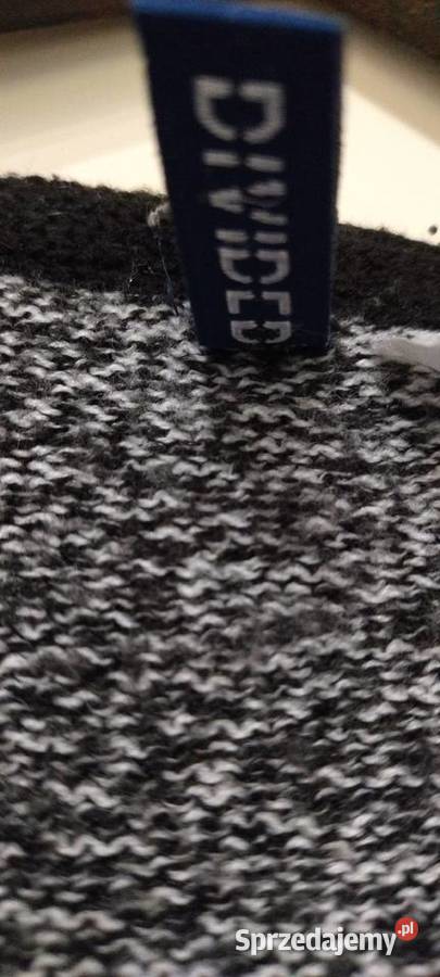 Sweter męski z kapturem w paski szaro czarne H M Lublin