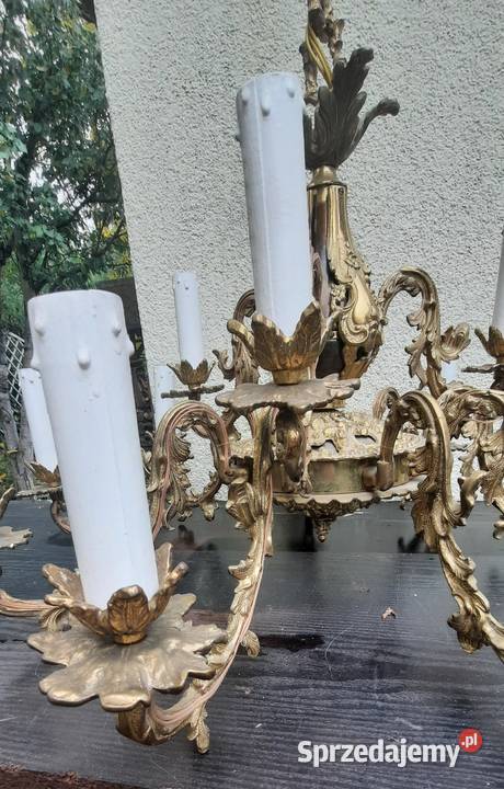 Żyrandol mosiężny 12 ramienny Antyki, Sztuka, Kolekcje Poznań