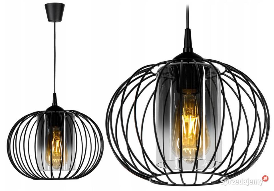 NOWOCZESNA LAMPA WISZĄCA SUFITOWA SZKŁO LOFT Choroszcz