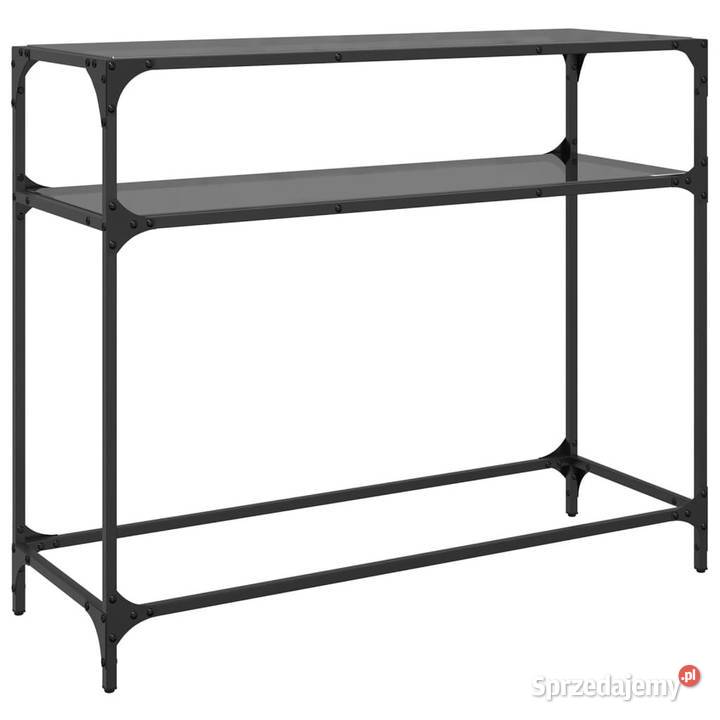 Stolik kawowy z czarnym szklanym blatem 98x35x81 mazowieckie Warszawa