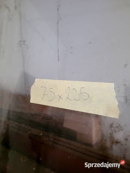 okno drzwi drewniane balkonowe 75x225 Okna i parapety opolskie Turawa