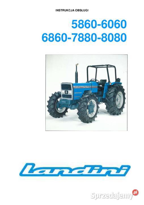 Instrukcja Manual Landini 5860 6060 6860 7860 motoryzacja, transport Szamotuły