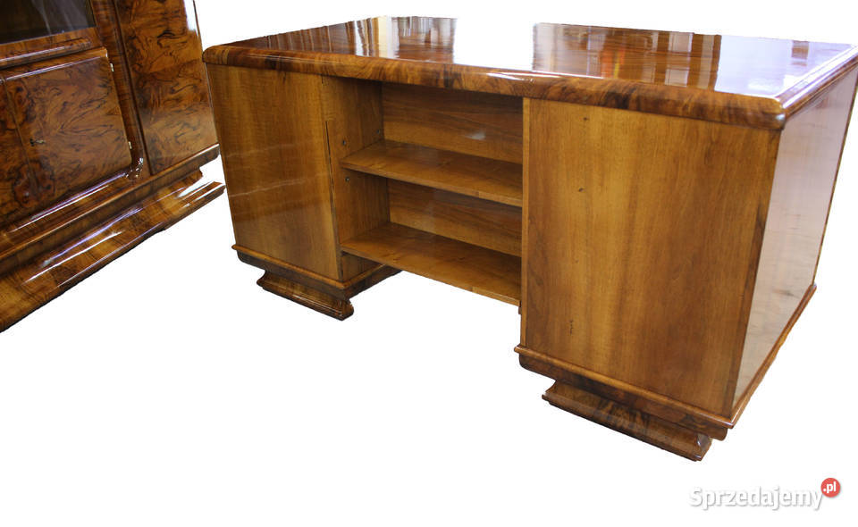 Zestaw gabinetowy art deco biurko biblioteka Zielonka sprzedam