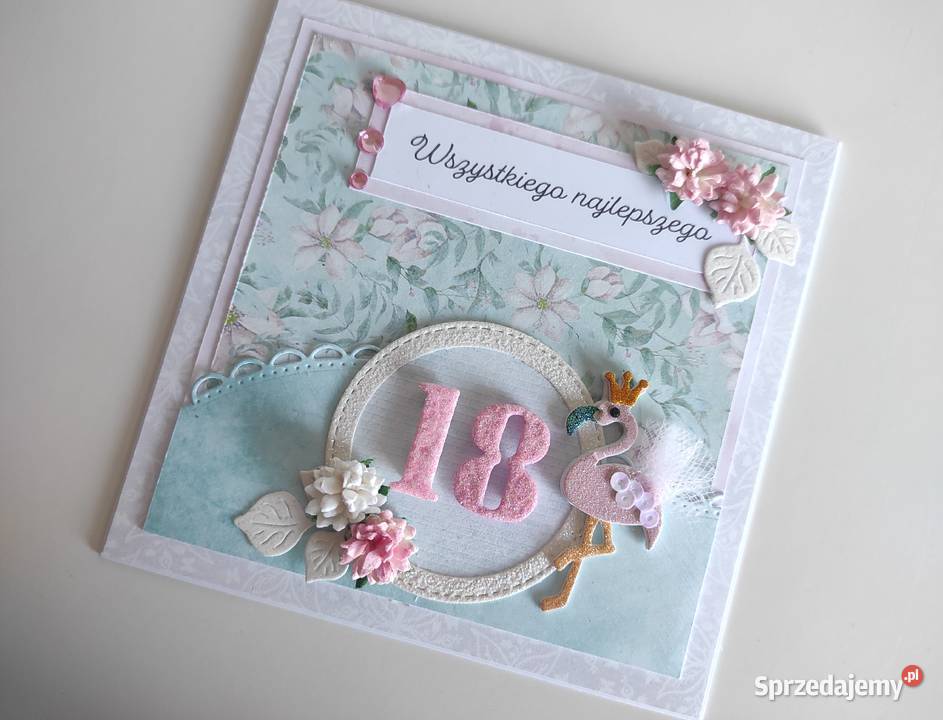 Kartka ręcznie robiona na urodziny osiemnastka Łódź