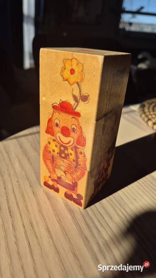 Vintage drewniane klocki puzzle Klauni Mertens Pozostałe Gdańsk